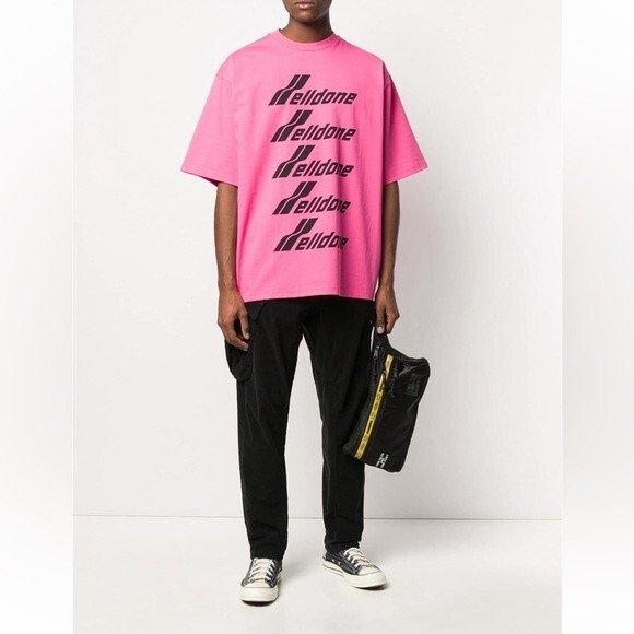 We11Done Oversized Logo Print T-shirt - Picture 1 of 13